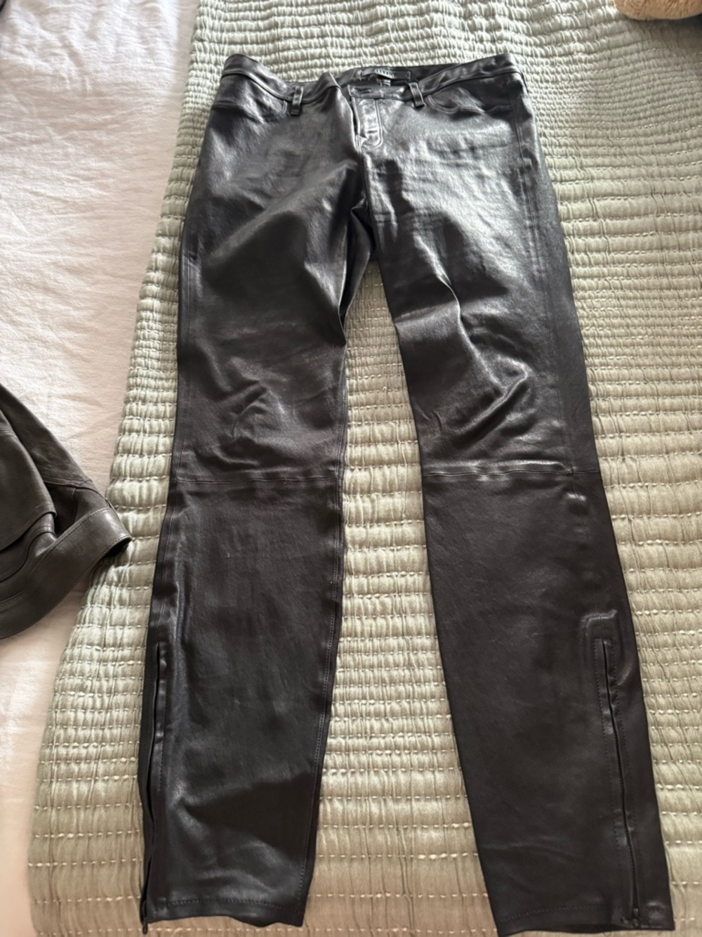 J Brand navy Leather Pants